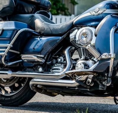 Sharkroad M8 ツーリング用 トゥルーデュアルヘッダー (クローム)