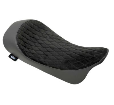 ツーリング EZ-ON マウント ロープロファイル フェイクスエード ダイアモンドステッチ  Drag Specialties ソロシート マイルドスティッチ Drag Specialties