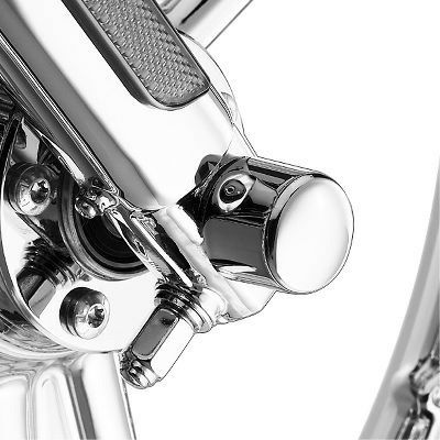 ハーレー純正　フロントアクスルカバー　ダイナ　V-ROD スカル フロントアクスルナットカバー ブラック - Harley