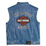 Men's Bar ＆ Shield Denim Vest　（デニムベスト）-01