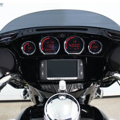 【SALE】KOSO 2014以降 ツーリング レッドカラー LCDメーター 4個セット HD-03L