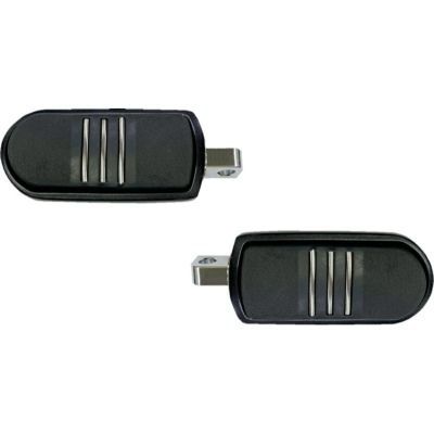 【SALE】スポーツスター、ダイナ、ソフテイル SWEEPER フットペグ (ブラック) Drag Specialties
