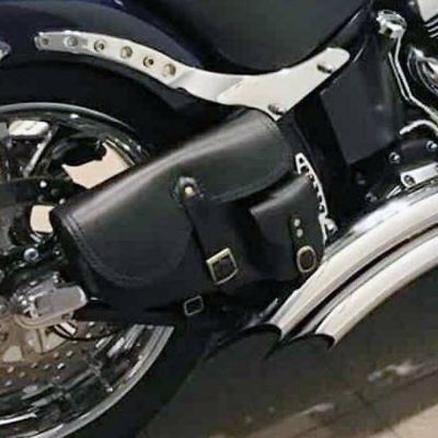 ソフテイル用 本革サイドバッグ (ブラック/右用) OMEGA RACER