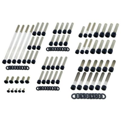 2017以前 ブレイクアウト、ロッカー/C エンジンボルトセット (マットブラック) Screws4Bikes