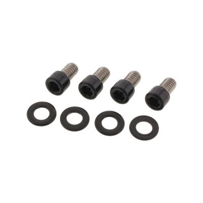 スポーツスター XL1200CX フロントフェンダーボルトセット (グロスブラック) Screws4Bikes
