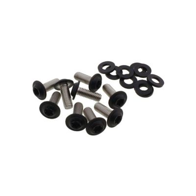 ハーレー ナイトスター チンスポイラーボルトセット (マットブラック) Screws4Bikes