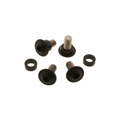 スポーツスターS、ナイトスター リアベルトガードボルトセット (マットブラック) Screws4Bikes