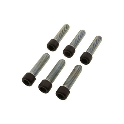 M8 ソフテイル フロントフォークブラケットボルトセット (マットブラック) Screws4Bikes