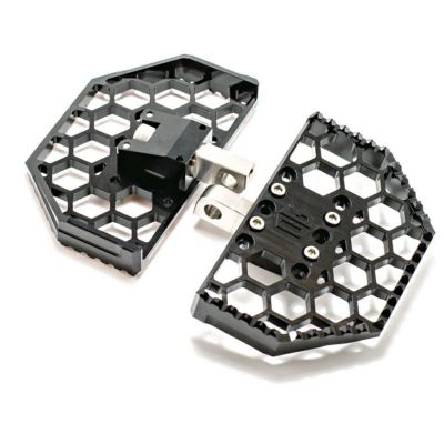 M8 ソフテイル用 ハニカムV3・パッセンジャーミニフロアボード (ブラック) OG
