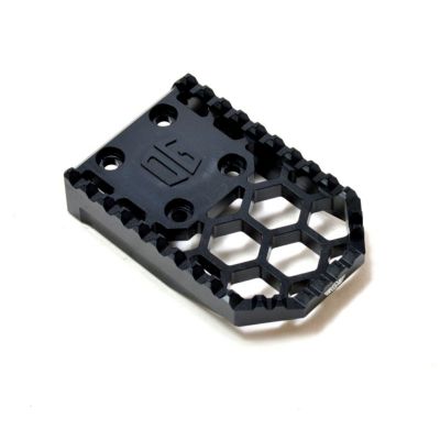 ツーリング、ソフテイル、ダイナスイッチバック用 ハニカムV3・グリッパーブレーキペダルキット (ブラック) OG