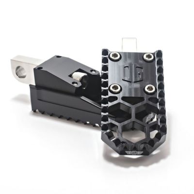 M8 ソフテイル、スポーツスターS、ナイトスター、パンアメリカ ハニカムV3・ライダーミニフットペグ (ブラック) OG