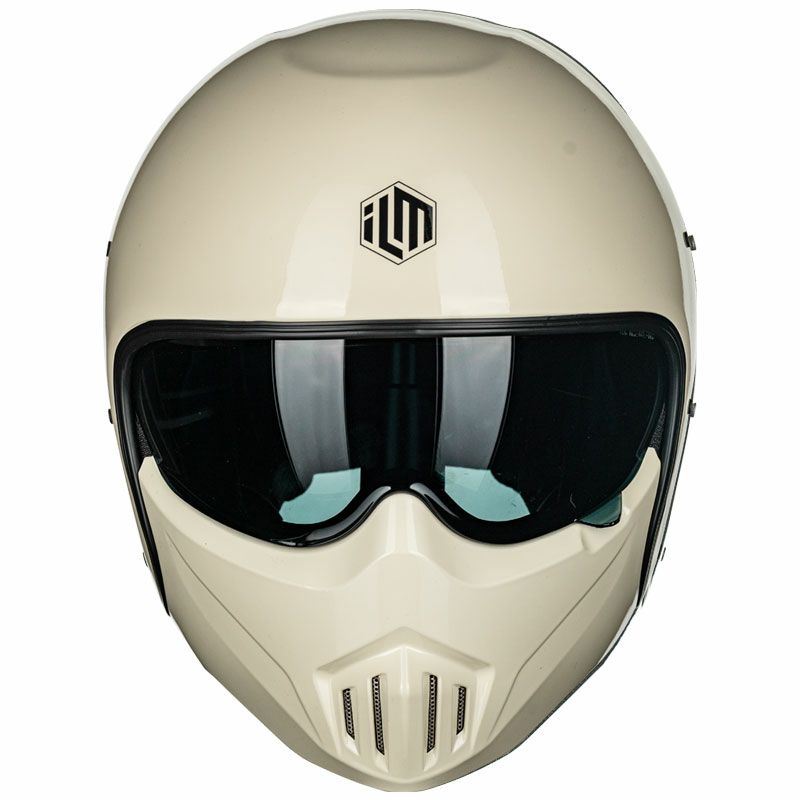 ILM MO310Pシリーズ オープンフェイス フルフェイスヘルメット ホワイト2