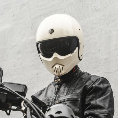 ILM MO310Pシリーズ オープンフェイス フルフェイスヘルメット ホワイト