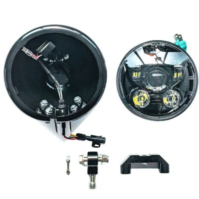 ローライダーS、スポーツグライド 5.75インチLEDヘッドライト・コンプリートコンバージョンキット (ブラック) OG