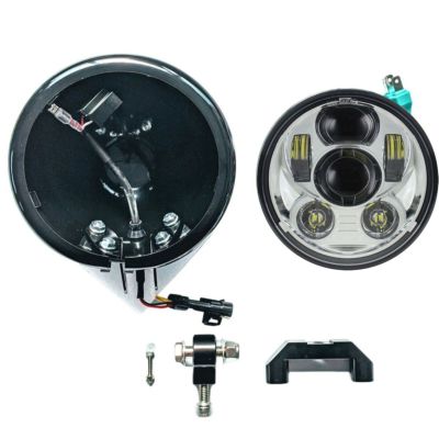 ローライダーS、スポーツグライド 5.75インチLEDヘッドライト・コンプリートコンバージョンキット (クローム) OG