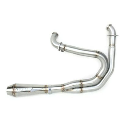 1985～1994 FXR 2-1フルエキゾーストマフラー リバースコーンタイプ (ステンレス) Stealth Pipes