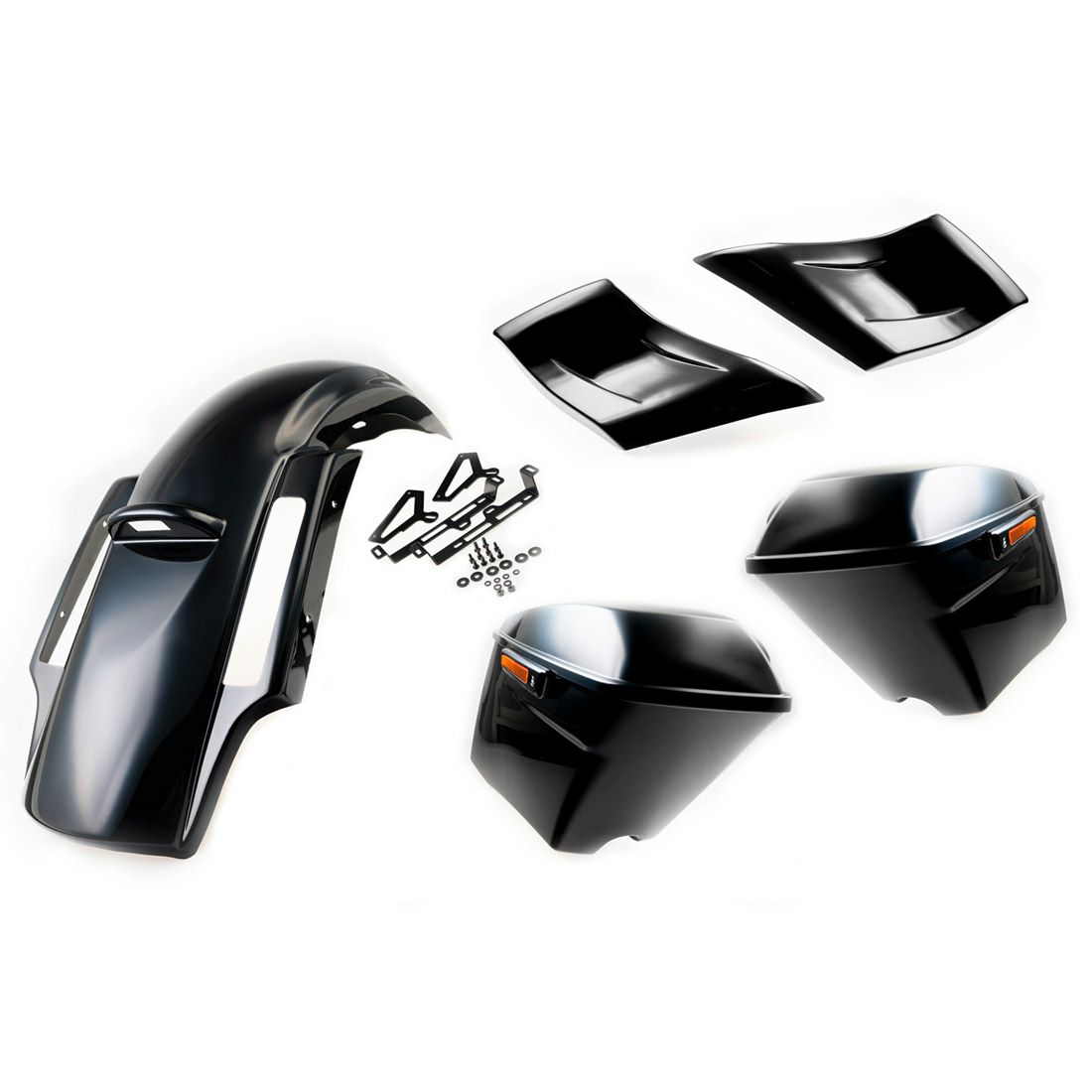 2014～2024 ツーリング CUSTOM V1 リアフェンダーキット (グロスブラック) Cult Werk5