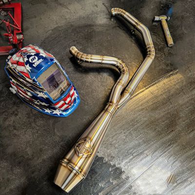 M8ツーリング ワークスエディション・ビッグボア フルエキゾーストマフラー (ステンレス) SP Concepts