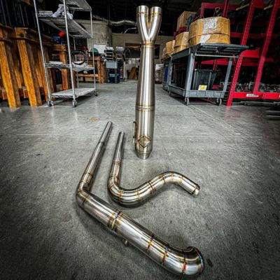 M8ツーリング ワークスエディション・フルレングス フルエキゾーストマフラー (ステンレス) SP Concepts