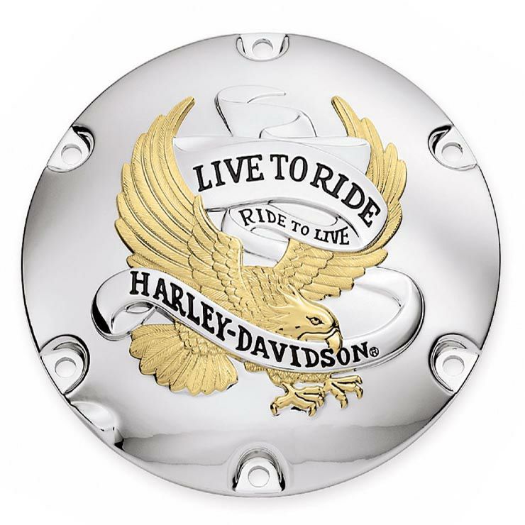 LIVE TO RIDE コレクション ダービーカバー ゴールド 【スポーツスター