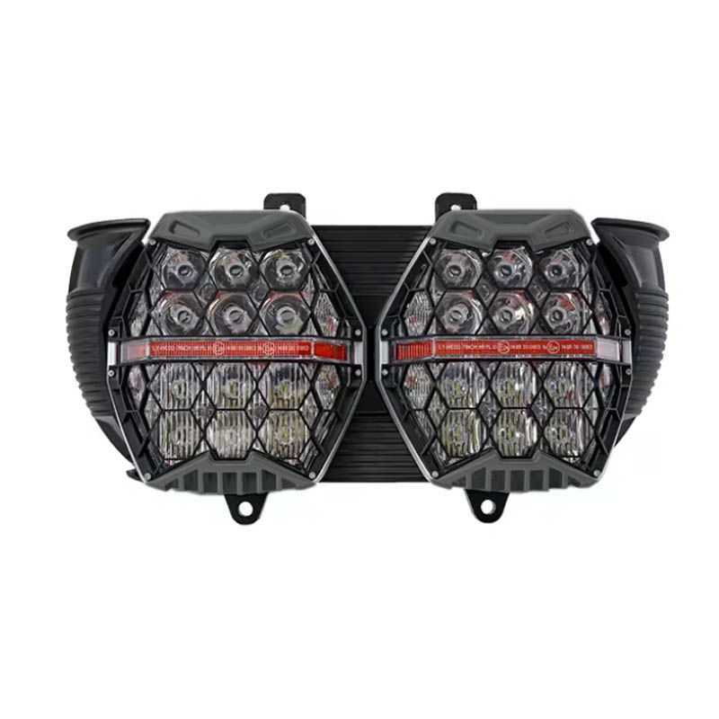 2015以降FLTRモデル HanyComb LEDヘッドライト ウインカー機能付き ブラック 3