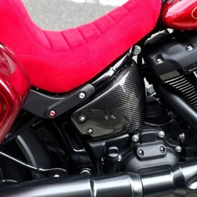 ローライダーS/ST、ストリートボブ、スタンダード ドライカーボンサイドカバー MOTOR STAGE