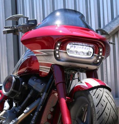 M8ソフテイル用 シャークネードフェアリングキット (Flareウィンドシールド付) Paul Yaffe