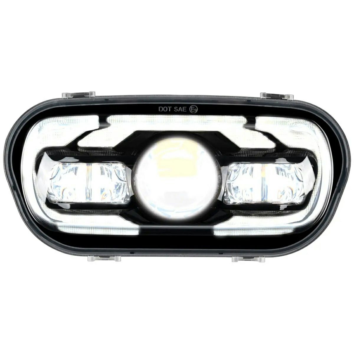 M8 ファットボブ用 LEDヘッドライト (ブラック) Hog Workz5