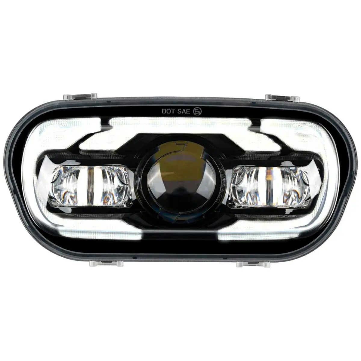 M8 ファットボブ用 LEDヘッドライト (ブラック) Hog Workz7