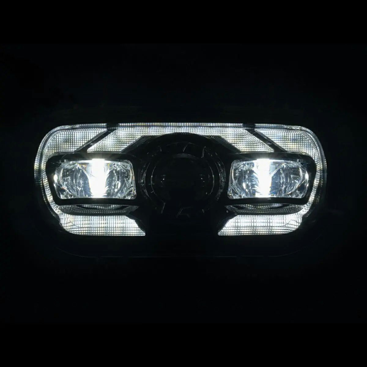 M8 ファットボブ用 LEDヘッドライト (ブラック) Hog Workz9