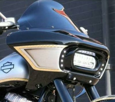 ソフテイル、ダイナ、スポーツスター、FXR シャークネードフェアリングキット (ウィンドシールド付) Paul Yaffe