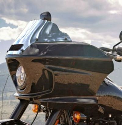 M8 ローライダーST、エルディアブロ サマースクリーン ベント付き (ライトグレー) Clearview Shields