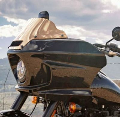 M8 ローライダーST、エルディアブロ サマースクリーン ベント付き (スモーク) Clearview Shields
