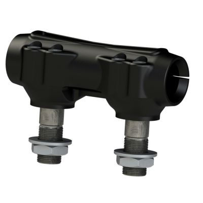 M8 ファットボーイ Atlas Wide ファットハンドルバー用 ライザー (マットブラック) Thunderbike