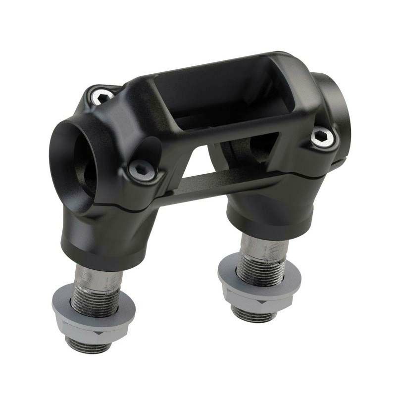 ファットハンドルバー ライザーキット グロスブラック - Harley Davidson | アンバーピース オートバイ ファットバー ハンドルバー マウント ライザー Compatible With Sportster 48 For XL1