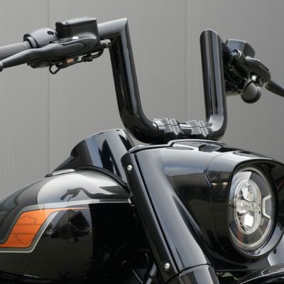 M8 ファットボーイ Atlas Wide ファットハンドルバー 25cm 油圧クラッチ用 (グロスブラック) Thunderbike