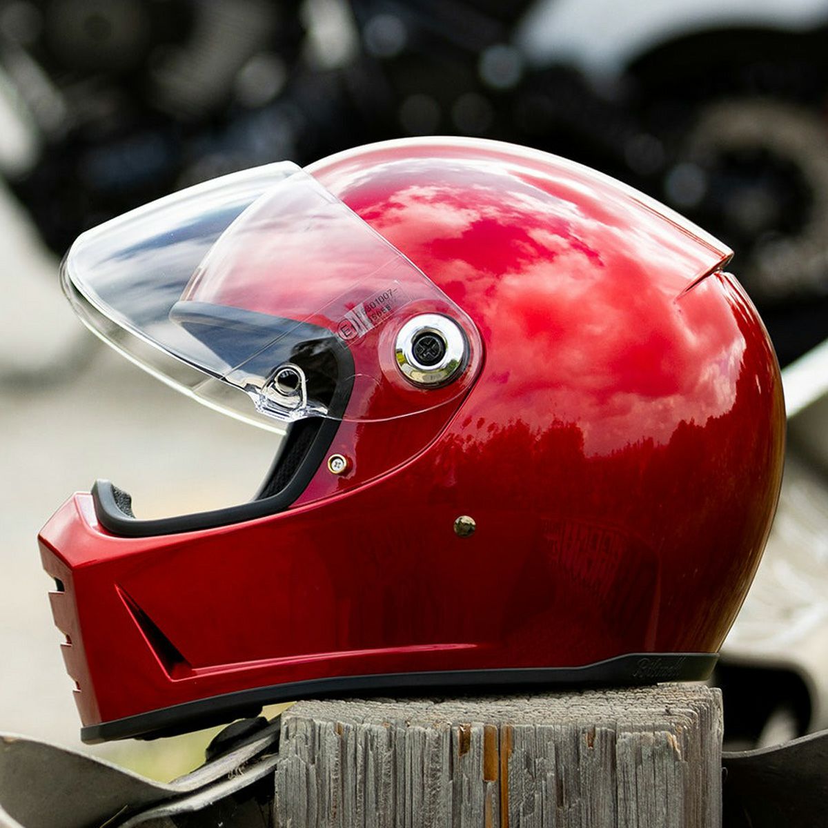 Biltwell Lane Splitter フルフェイスヘルメット (チェリーレッド 