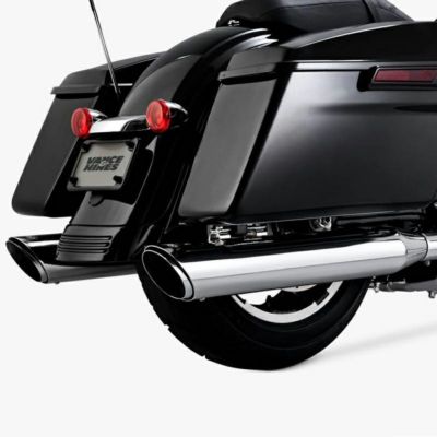 バンス＆ハインズ （VANCE&HINES）  ツインスラッシュ スリップオンマフラー クローム ツーリング、トライク