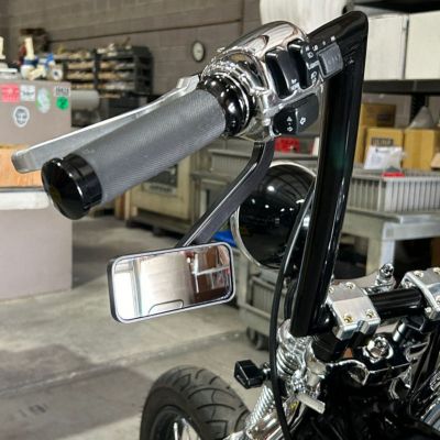 Joker Machine No1 OEM・角型ハーレーミラー (ブラック)
