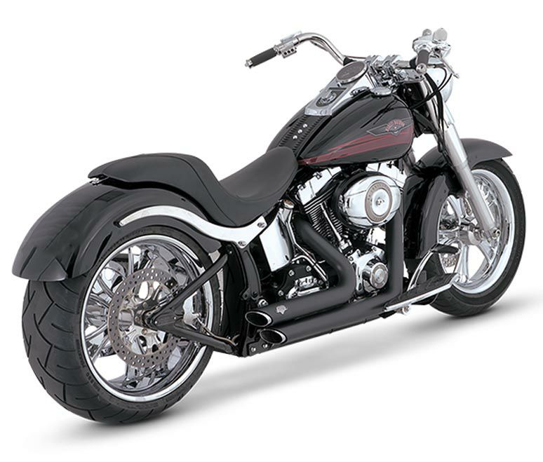Vance&Hines（バンス＆ハインズ） Shortshots Staggered ブラック ソフテイル-01