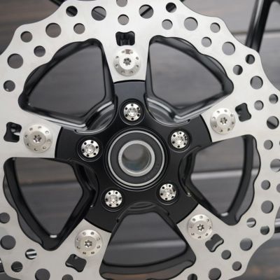 ツーリング、ソフテイル、ダイナ、スポーツスター チタニウム・リアブレーキローターボルト (ポリッシュ) Arlen Ness