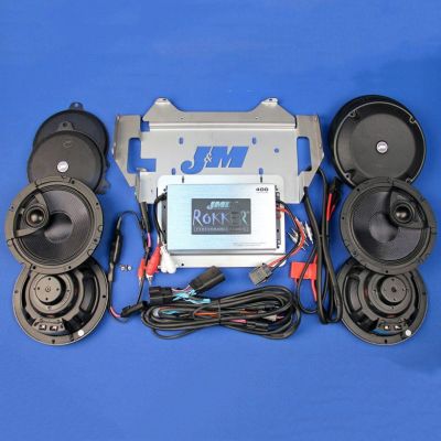 2014以降 エレクトラグライド/ウルトラ/リミテッド、トライグライド ROKKER ステージ6 400Wアンプ/スピーカーキット J&M