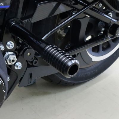 M8 ソフテイル BUNGKING(バンキン) リアクラッシュバー用 アルミスライダー (ブラック) SPEEDRA
