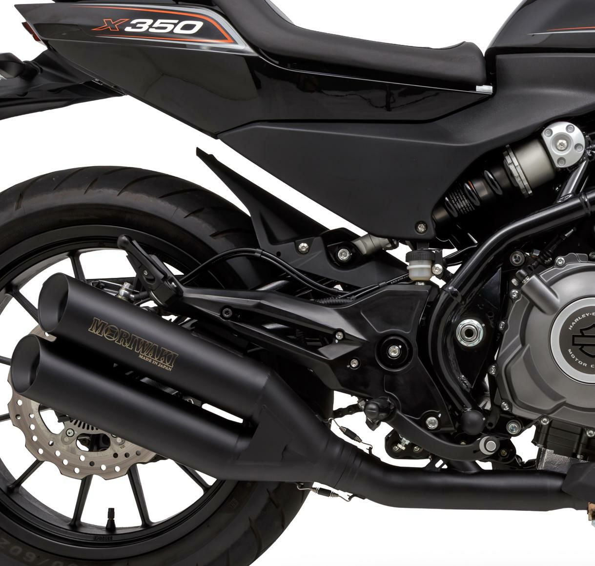 ハーレー X350 クロスツイン・2本出しスリップオンマフラー JMCA 