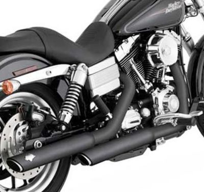 バンス＆ハインズ （VANCE&HINES）ツインスラッシュ・マフラー　ブラック