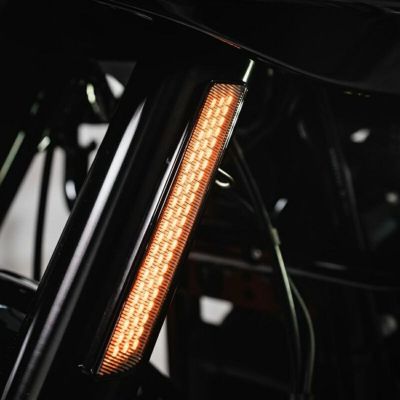ローライダーST、エルディアブロ LEDフロントフォークライト (アンバー) Custom Dynamics