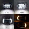 1996～2013 ロードグライド Sharktooth ターンシグナル付LEDヘッドライト (ブラック/クローム) Letric Lighting2