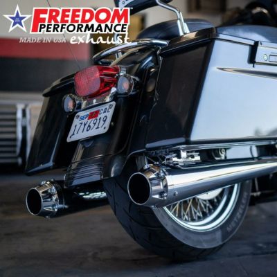 ハーレー TC ツーリング スリップオンマフラー アメリカン アウトロー 4.5インチ クローム フリーダム パフォーマンス