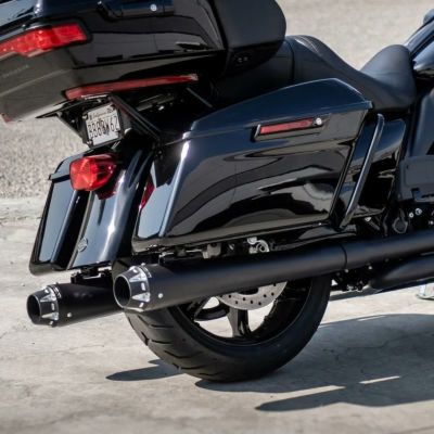 ハーレー M8ツーリング スリップオンマフラー アメリカン アウトロー 4.5インチ ブラック/コントラストカット フリーダム パフォーマンス