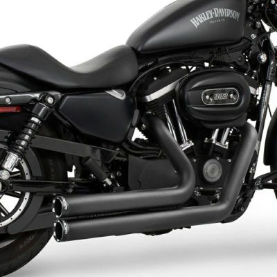 スポーツスター インディペンデンス 2-2 ショーティー フルエキゾーストマフラー (ブラック) フリーダムパフォーマンス